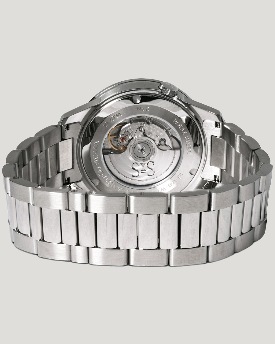 Men | Sjöö Sandström Royal Steel Worldtimer 41mm Black with Steel | Sjöö Sandström | Royal Steel Worldtimer 41mm Black with Steel