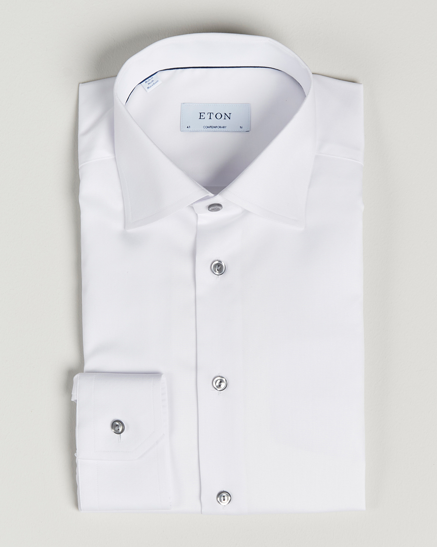 Men |  | Eton | Contemporary Fit Signature Twill Shirt White