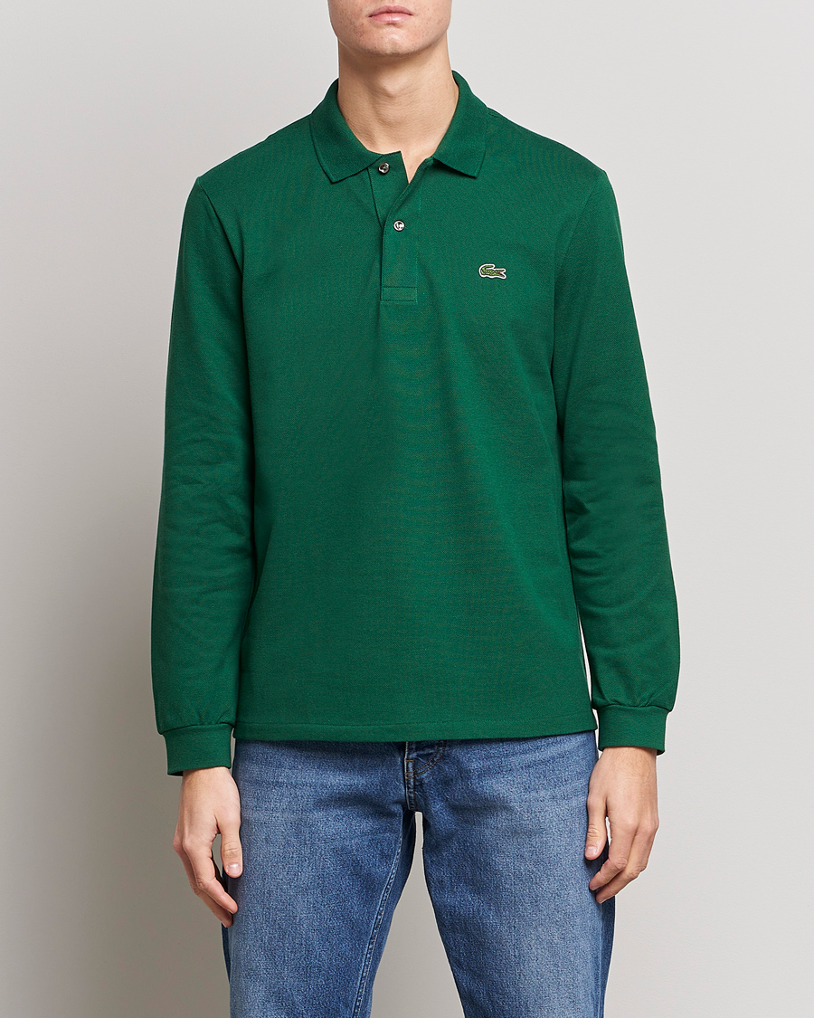 Men | Polo Shirts | Lacoste | Original Long Sleeve Polo Piké Green