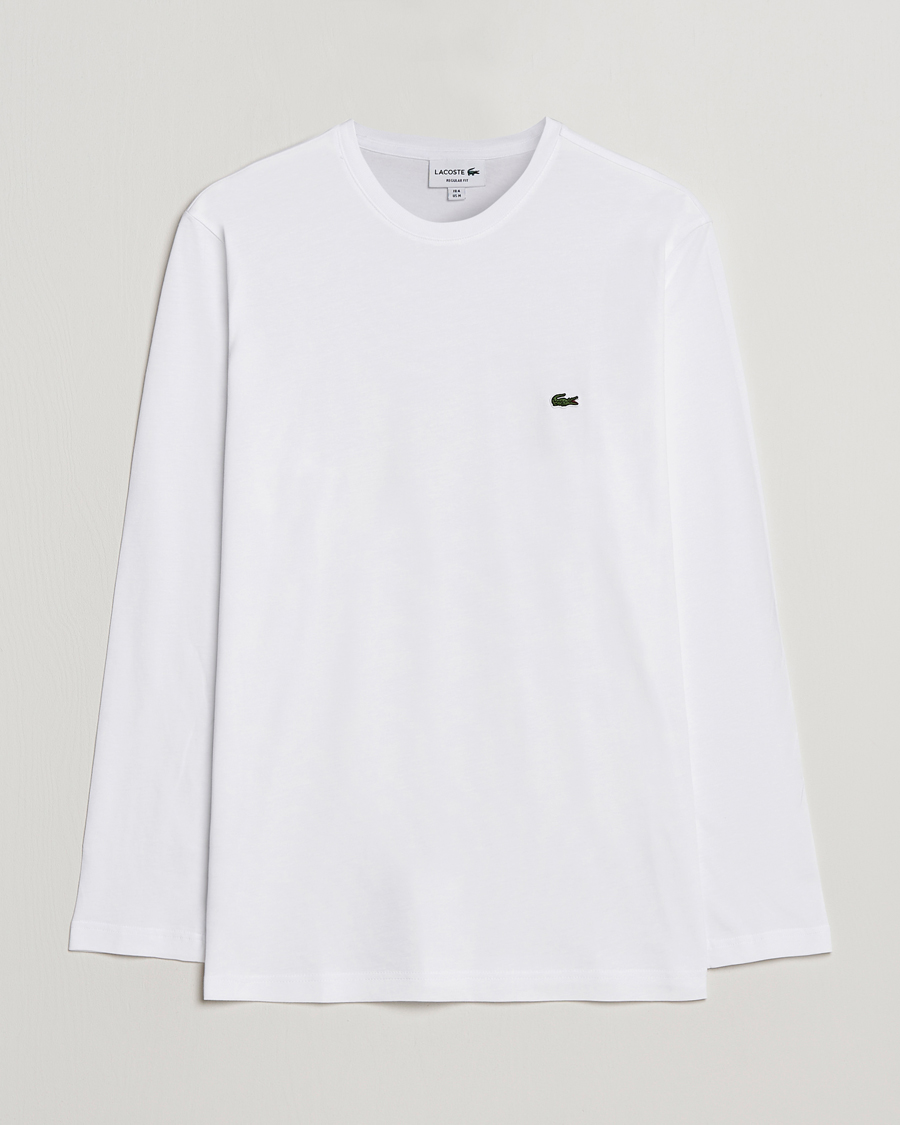 Men | T-Shirts | Lacoste | Long Sleeve Crew Neck T-Shirt White