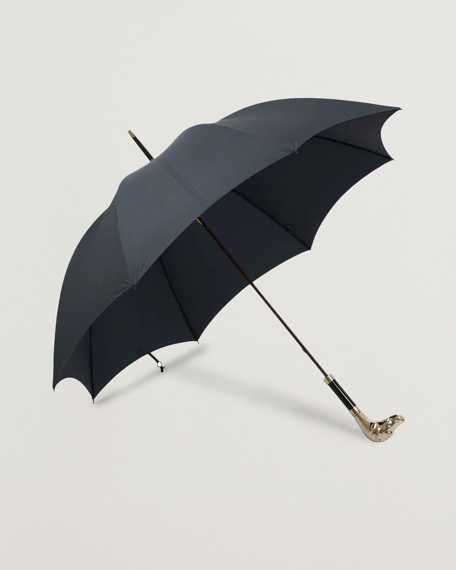 Men | Face the Rain in Style | Fox Umbrellas | Silver Dog Umbrella Navy