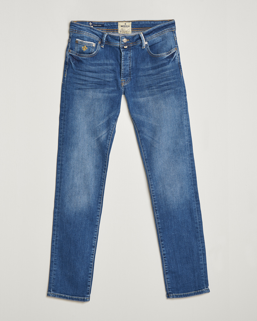 Men | Jeans | Morris | Triumph Slim Fit Stretch Jeans Mid Blue