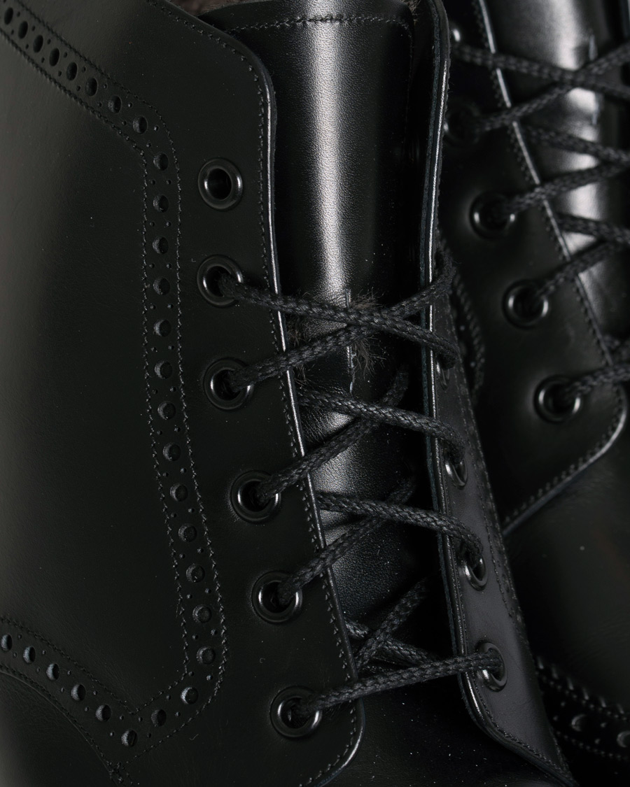 Men | Loake 1880 Wolf Premium Fur Lined Brogue Black Calf | Loake 1880 | Wolf Premium Fur Lined Brogue Black Calf