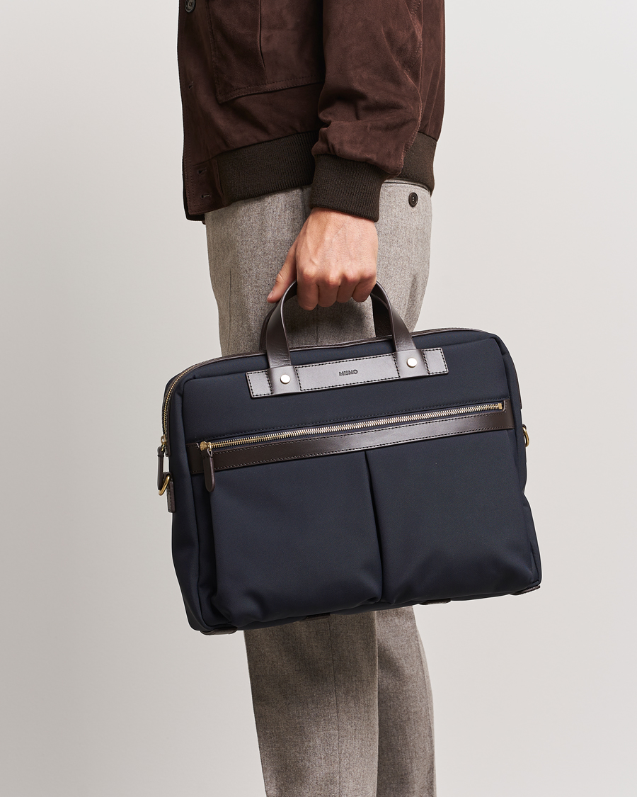 Men | Bags | Mismo | MismoM/S Nylon OfficeNavy/Dark Brown