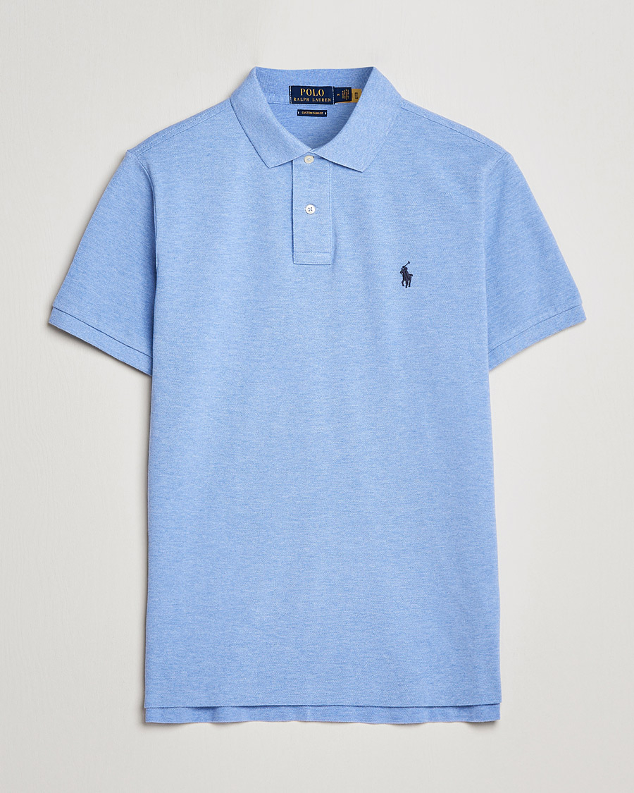 Men | Short Sleeve Polo Shirts | Polo Ralph Lauren | Custom Slim Fit Polo Isle Heather