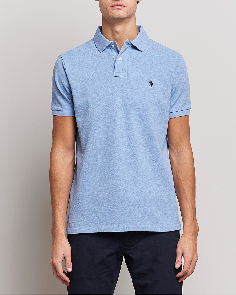 Men | Short Sleeve Polo Shirts | Polo Ralph Lauren | Custom Slim Fit Polo Isle Heather