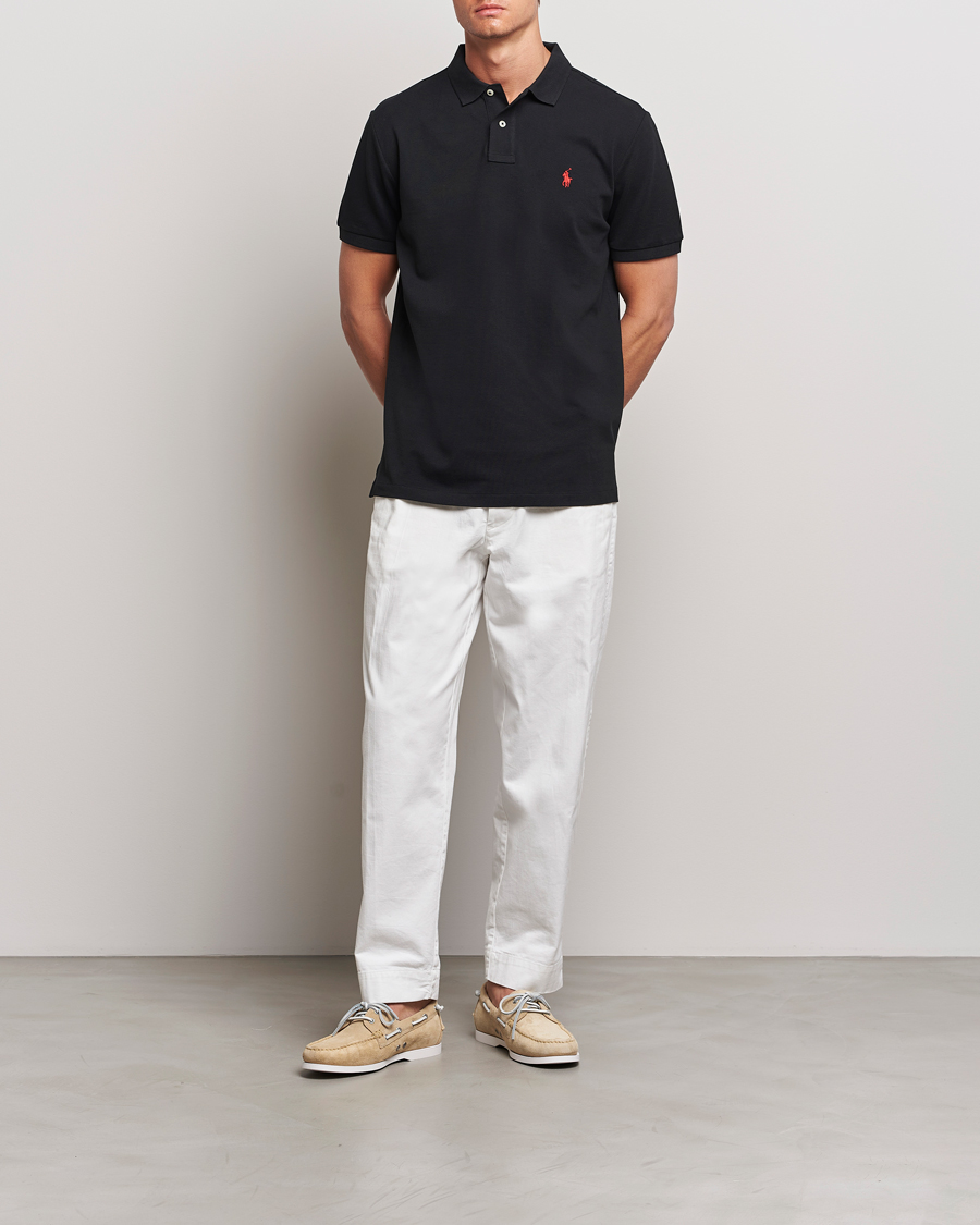 Men | Polo Shirts | Polo Ralph Lauren | Custom Slim Fit Polo Black