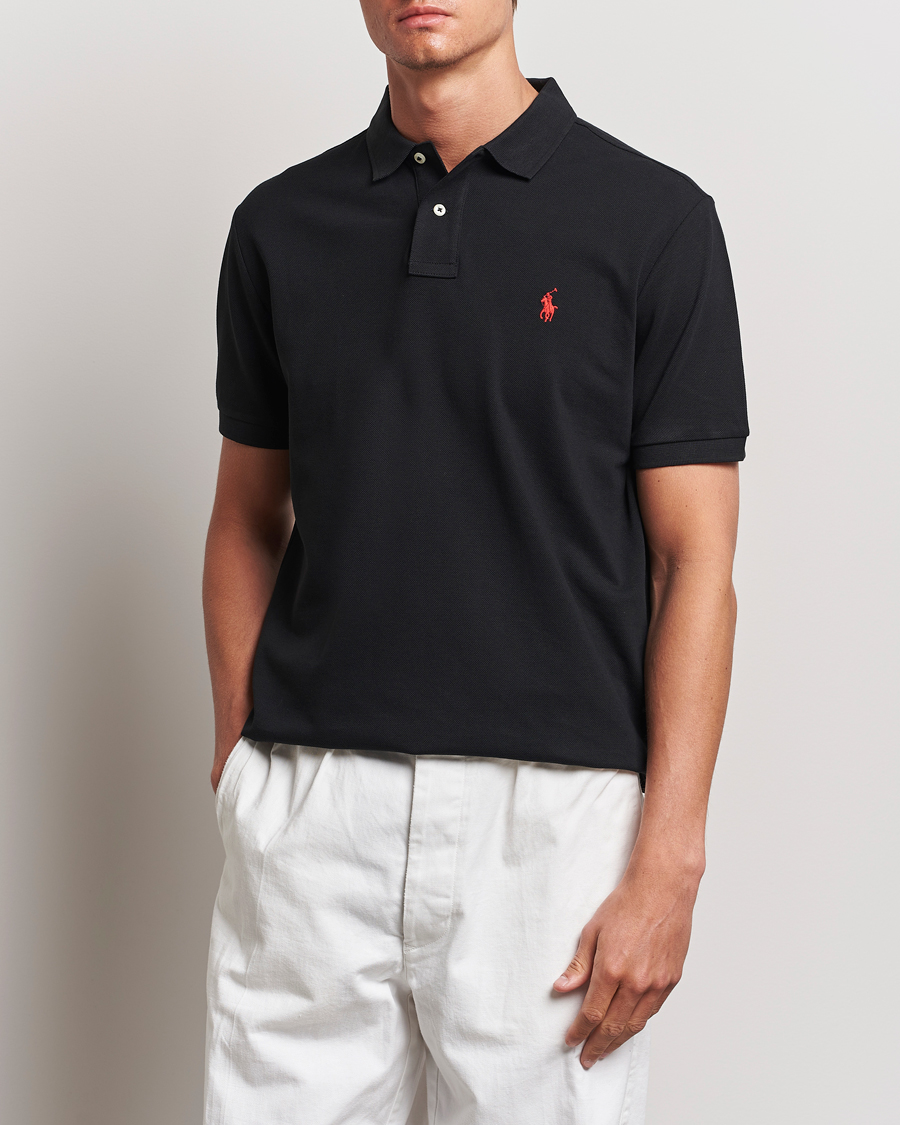 Men | Polo Shirts | Polo Ralph Lauren | Custom Slim Fit Polo Black