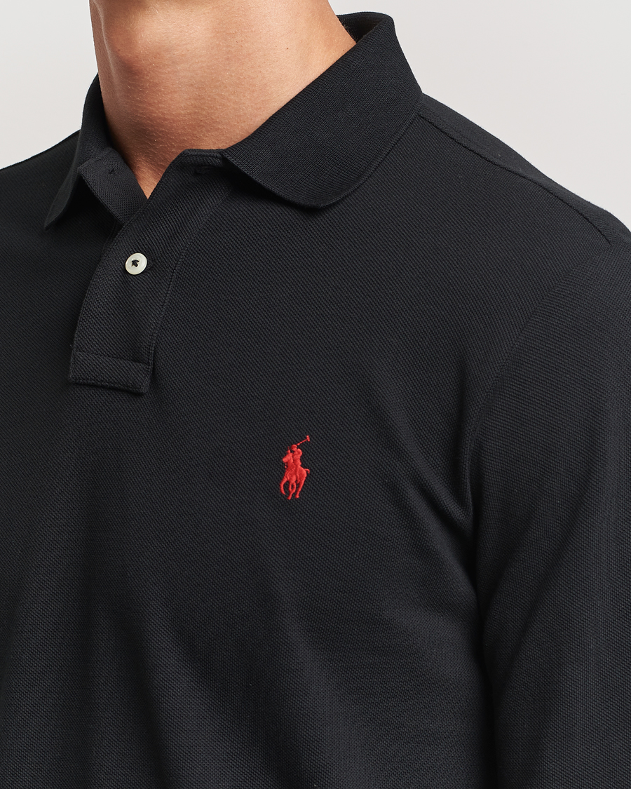 Men | Polo Shirts | Polo Ralph Lauren | Custom Slim Fit Long Sleeve Polo Polo Black