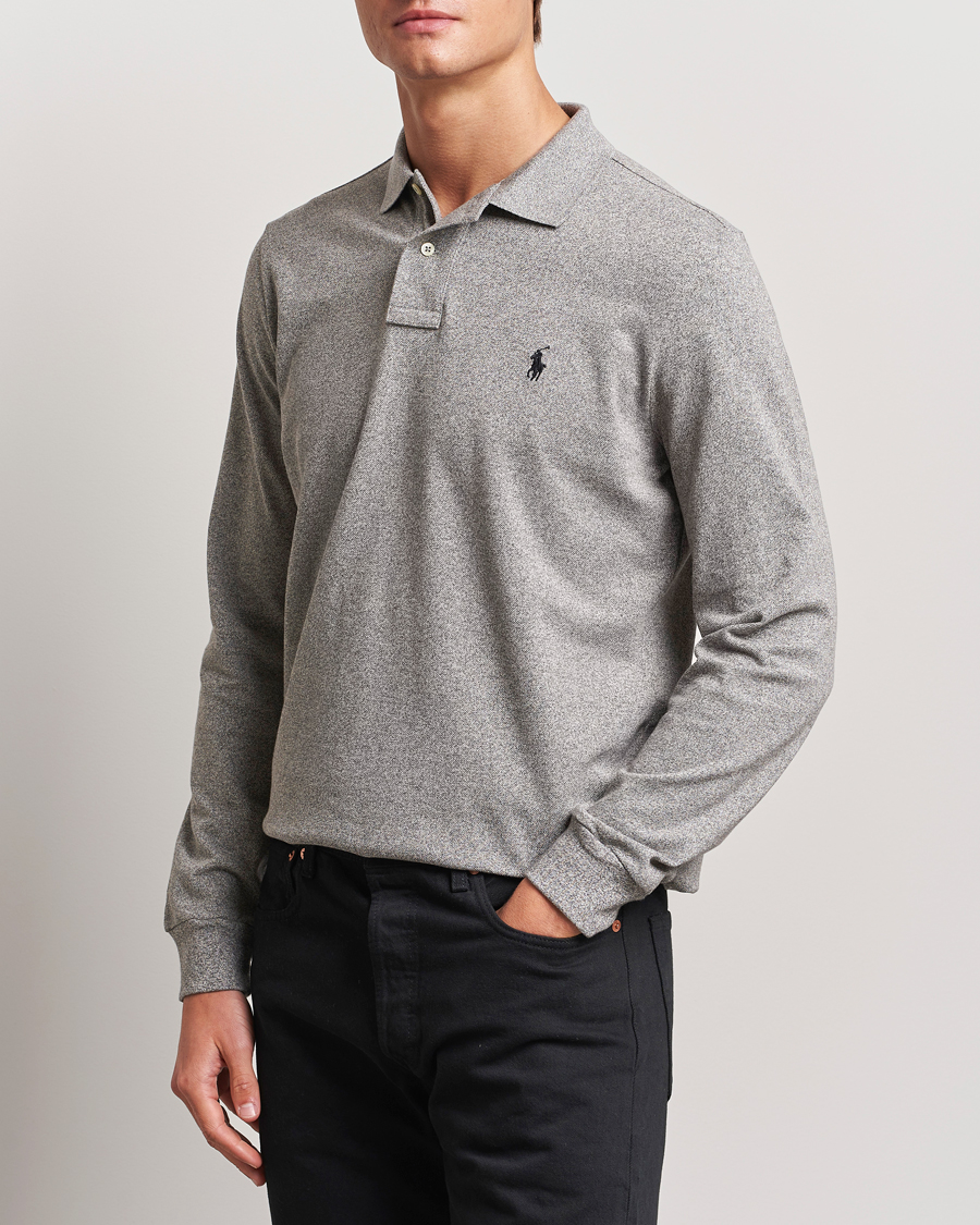 Men |  | Polo Ralph Lauren | Custom Slim Fit Long Sleeve Polo Canterbury Heather