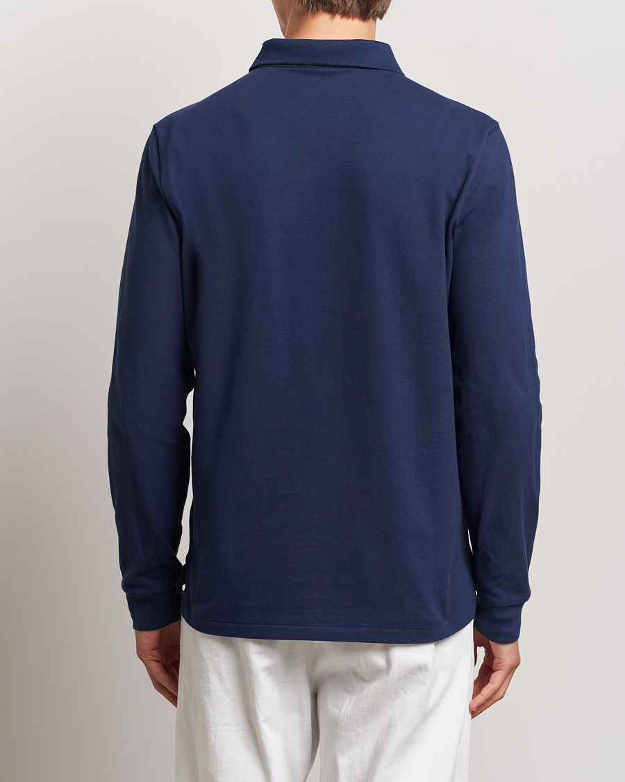 Men | Polo Shirts | Polo Ralph Lauren | Custom Slim Fit Long Sleeve Polo Newport Navy