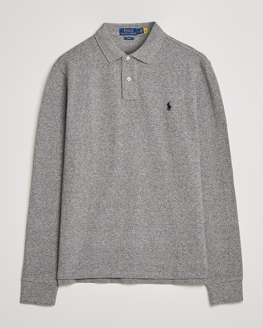 Men | Polo Shirts | Polo Ralph Lauren | Slim Fit Long Sleeve Polo Canterbury Heather