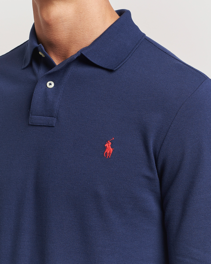 Men | Polo Shirts | Polo Ralph Lauren | Slim Fit Long Sleeve Polo Newport Navy