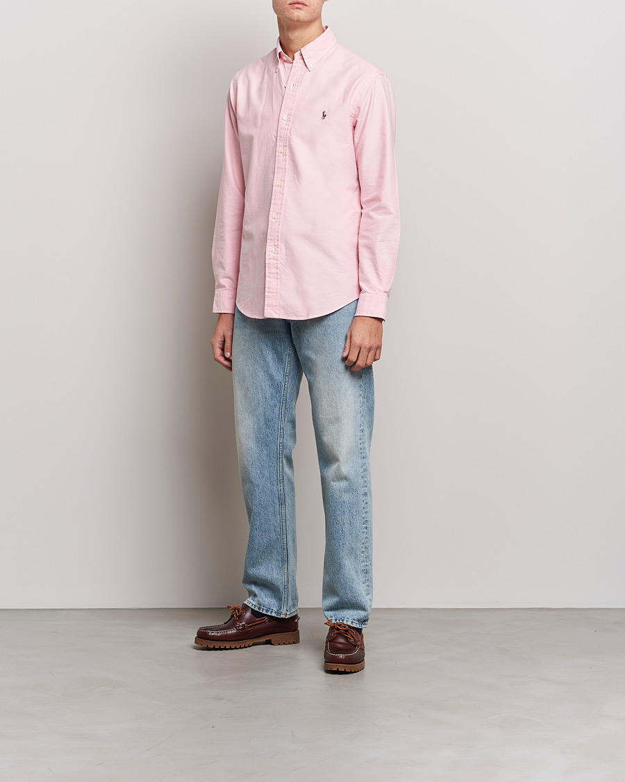 Men | Shirts | Polo Ralph Lauren | Custom Fit Oxford Shirt Pink