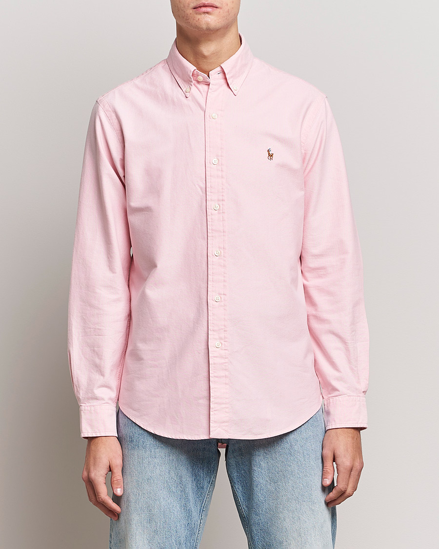 Men | Clothing | Polo Ralph Lauren | Custom Fit Oxford Shirt Pink