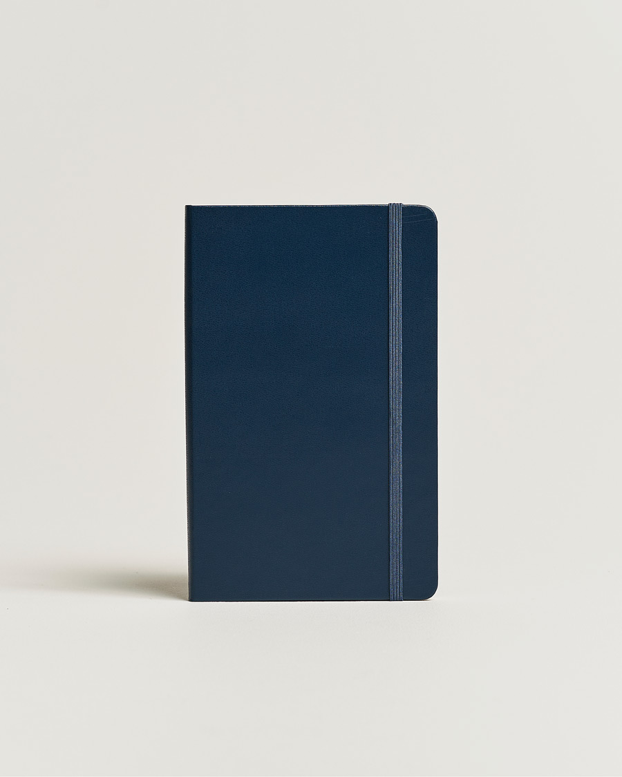 Men |  | Moleskine | Plain Hard Notebook Large Sapphire Blue