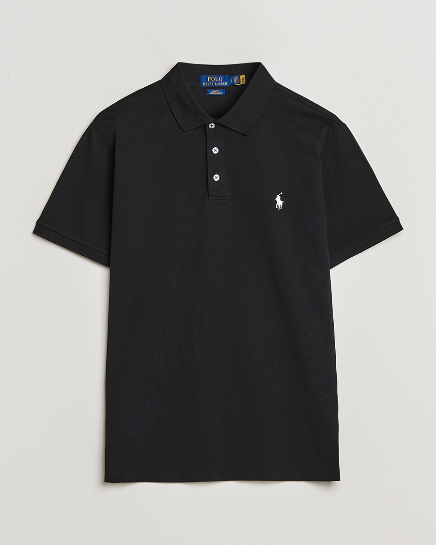 Men | Polo Shirts | Polo Ralph Lauren | Slim Fit Stretch Polo Black