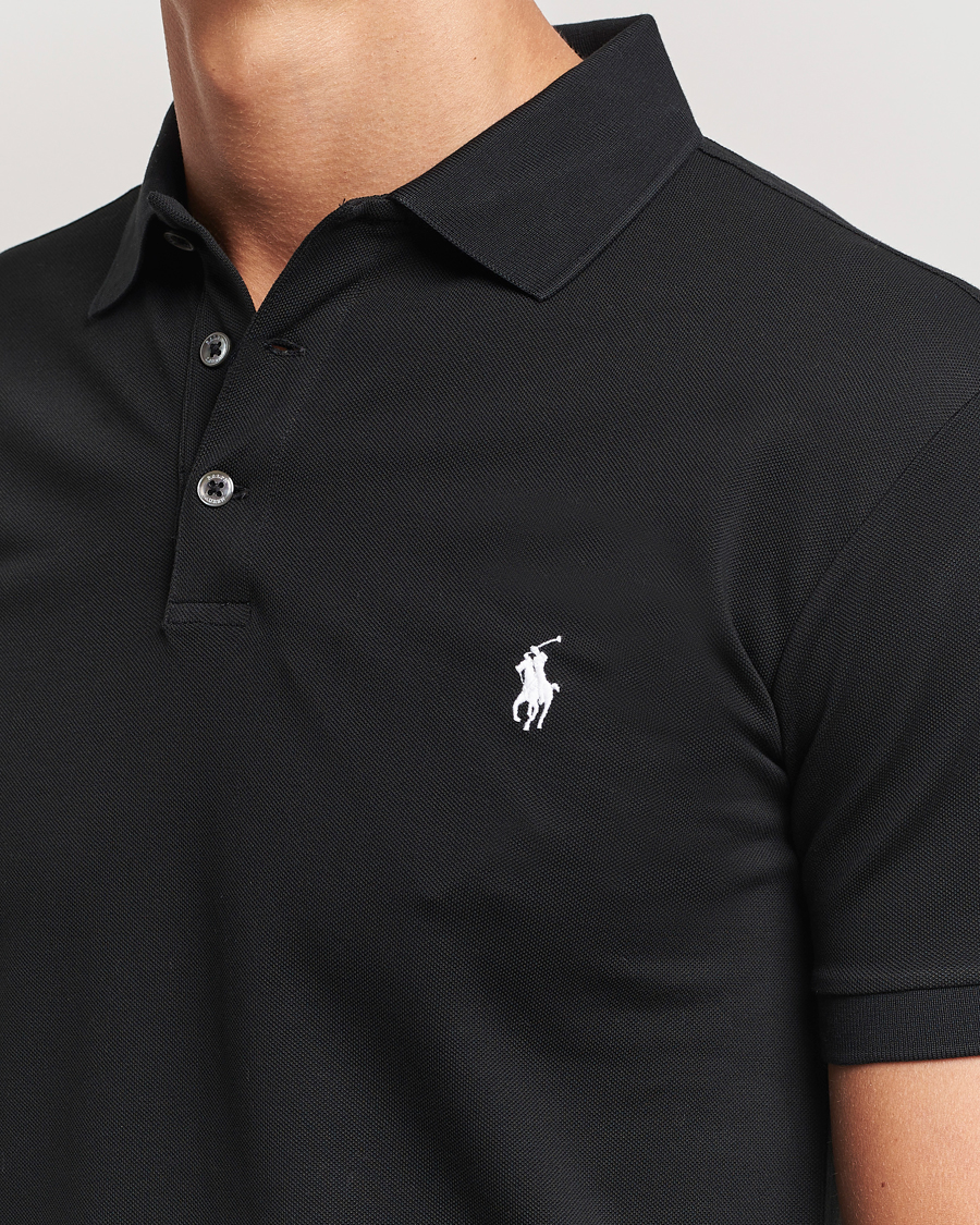 Men | Polo Shirts | Polo Ralph Lauren | Slim Fit Stretch Polo Black