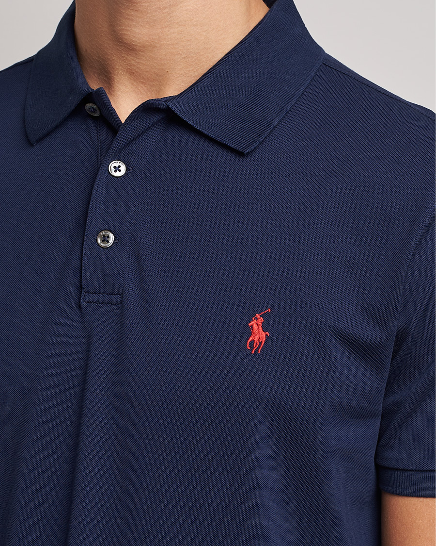 Men | Polo Shirts | Polo Ralph Lauren | Slim Fit Stretch Polo Navy
