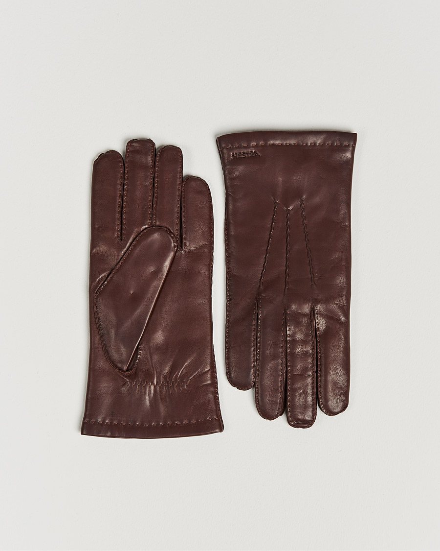 Men | Gloves | Hestra | Edward Wool Liner Glove Chestnut