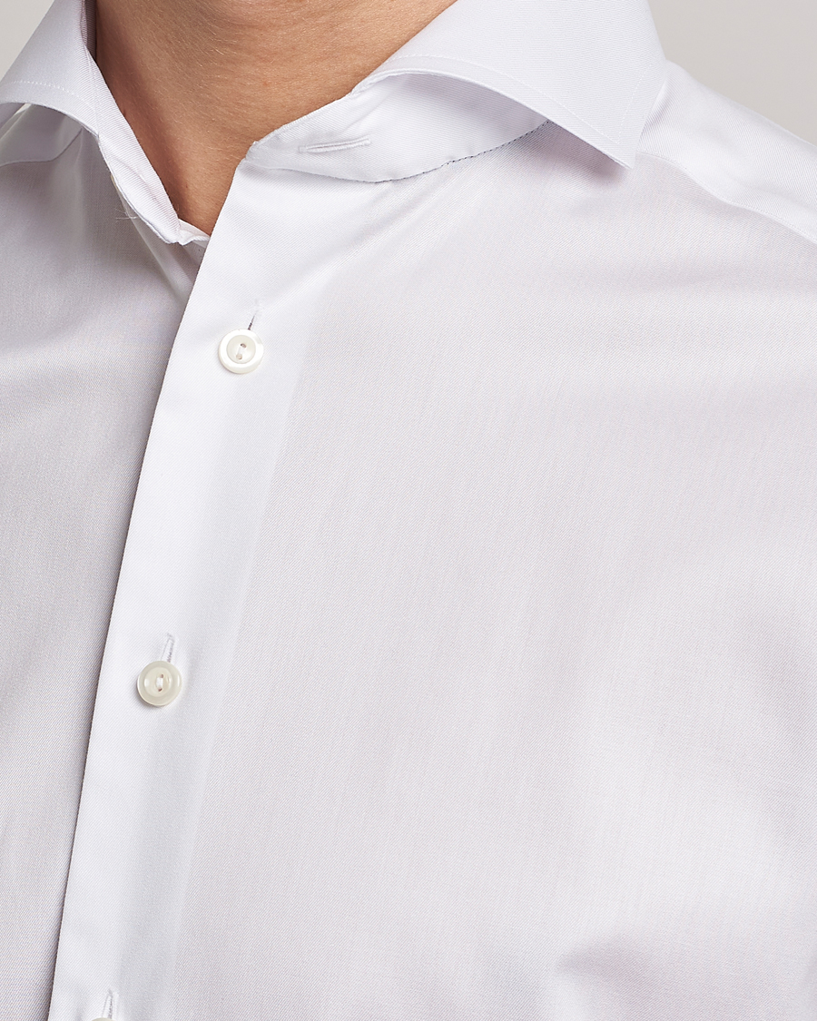 Men | Shirts | Eton | Slim Fit Twill Cut Away Shirt White