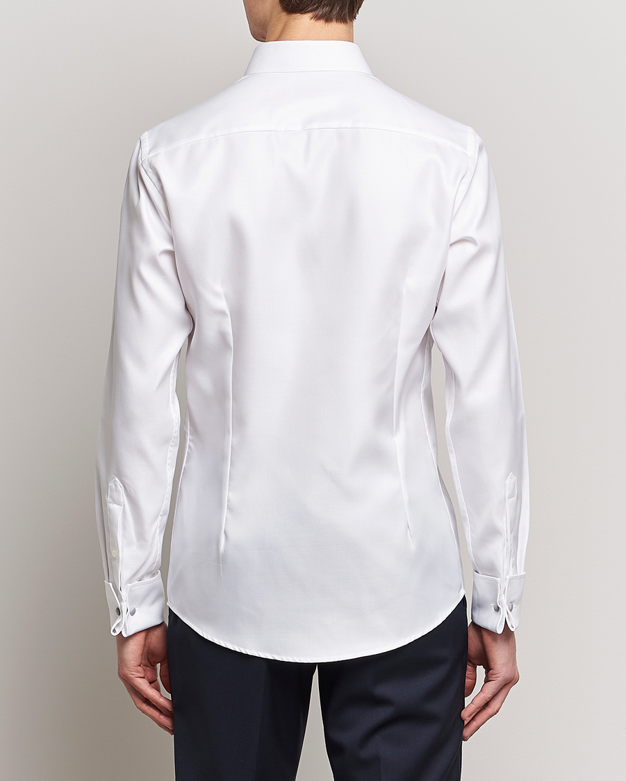 Men | Shirts | Eton | Slim Fit Twill Double Cuff Shirt White