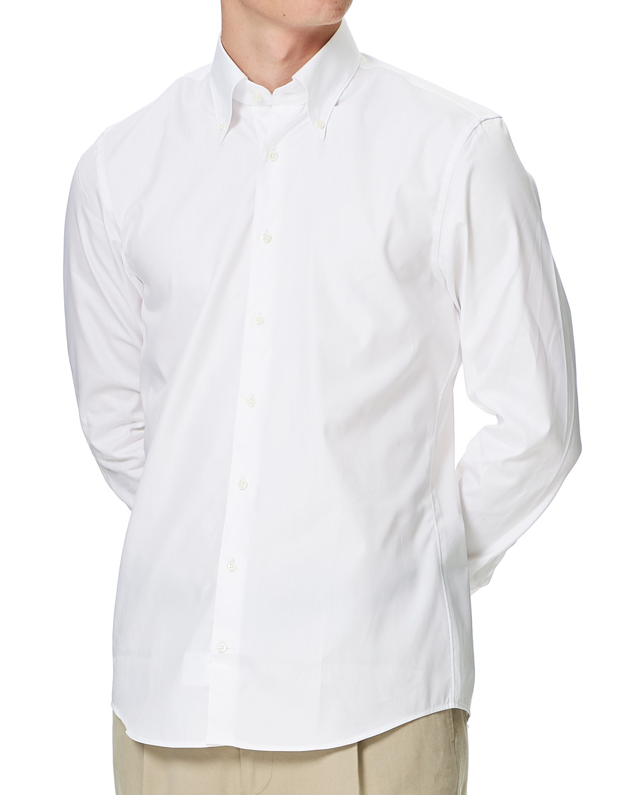 Men |  | Stenströms | Slimline Button Down Shirt White