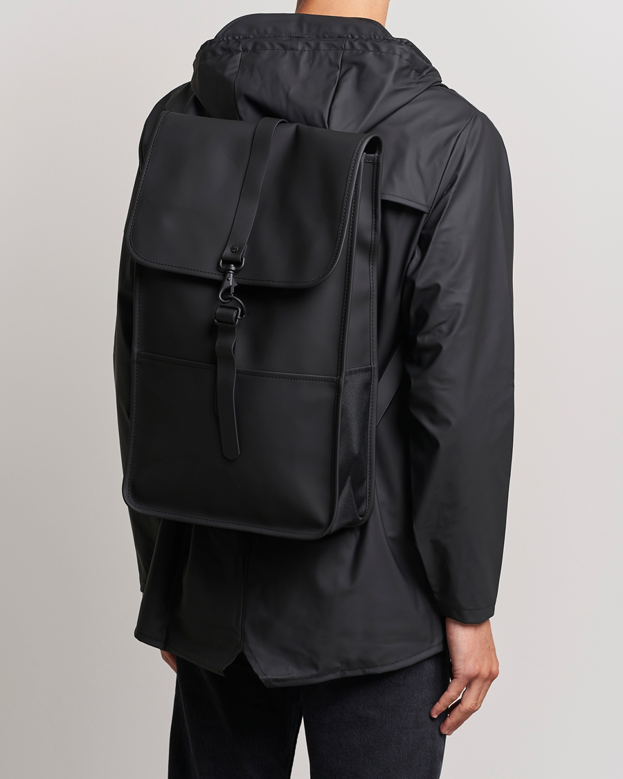 Men | Face the Rain in Style | RAINS | Backpack Black