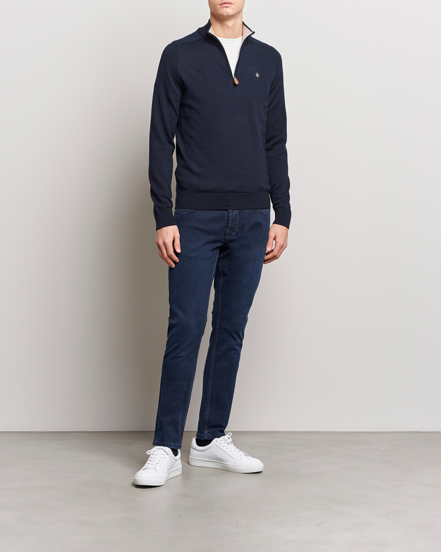 Men | Jeans | Morris | Steve Satin Jeans Dark Blue