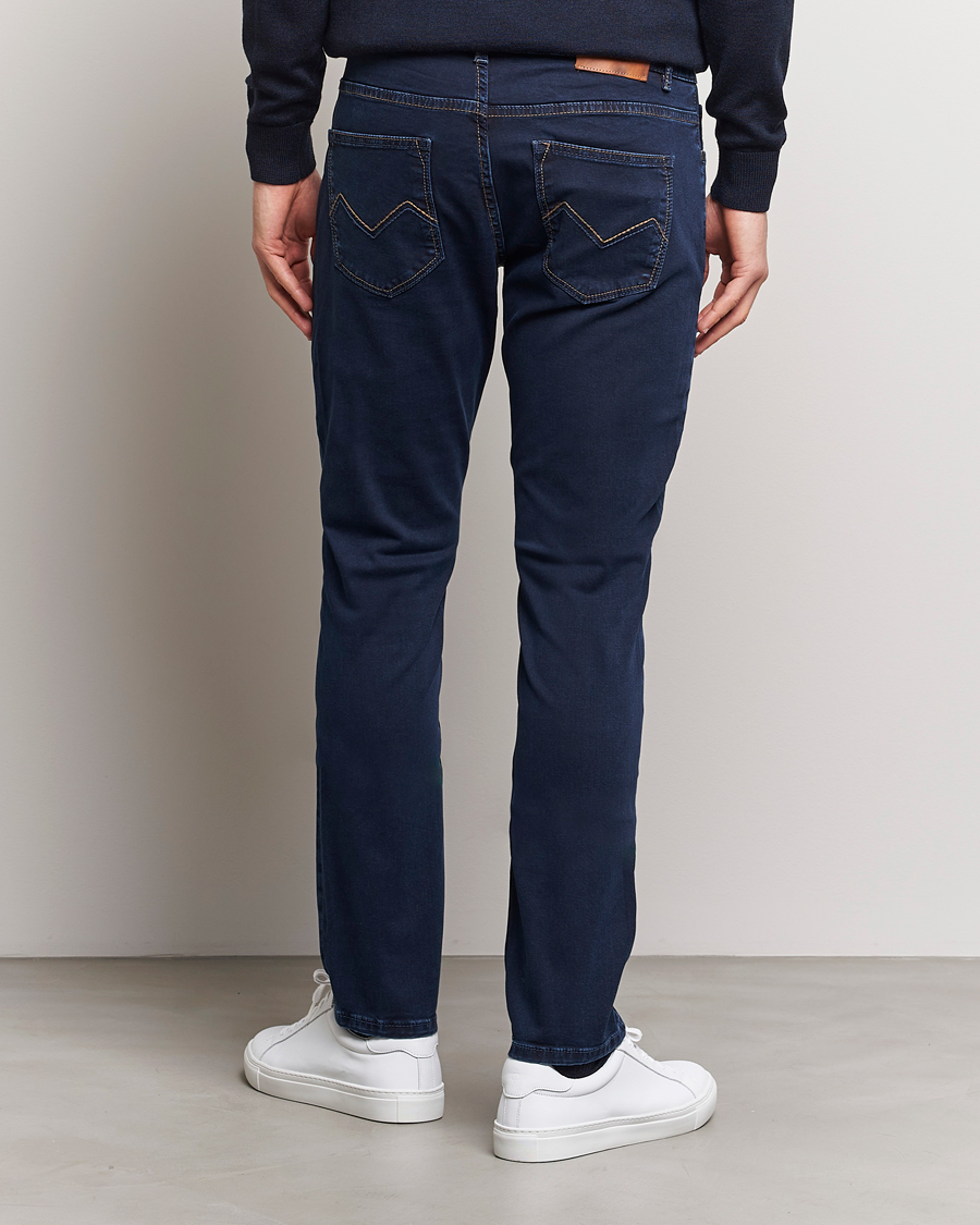 Men | Jeans | Morris | Steve Satin Jeans Dark Blue