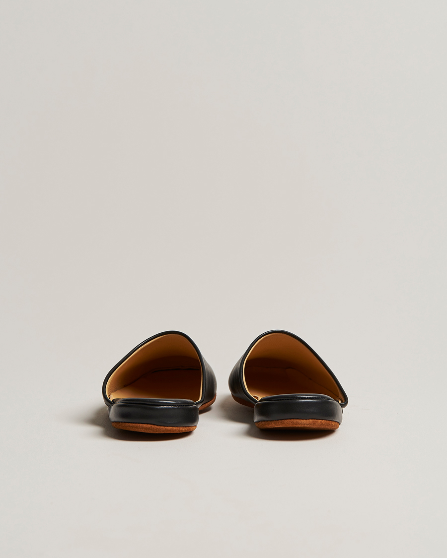 Men | Sandals & Slides | Crockett & Jones | Mule Calf Home Slipper Black