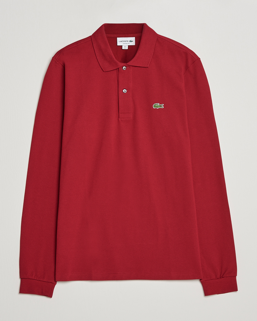 Men | Polo Shirts | Lacoste | Original Long Sleeve Polo Piké Bordeaux