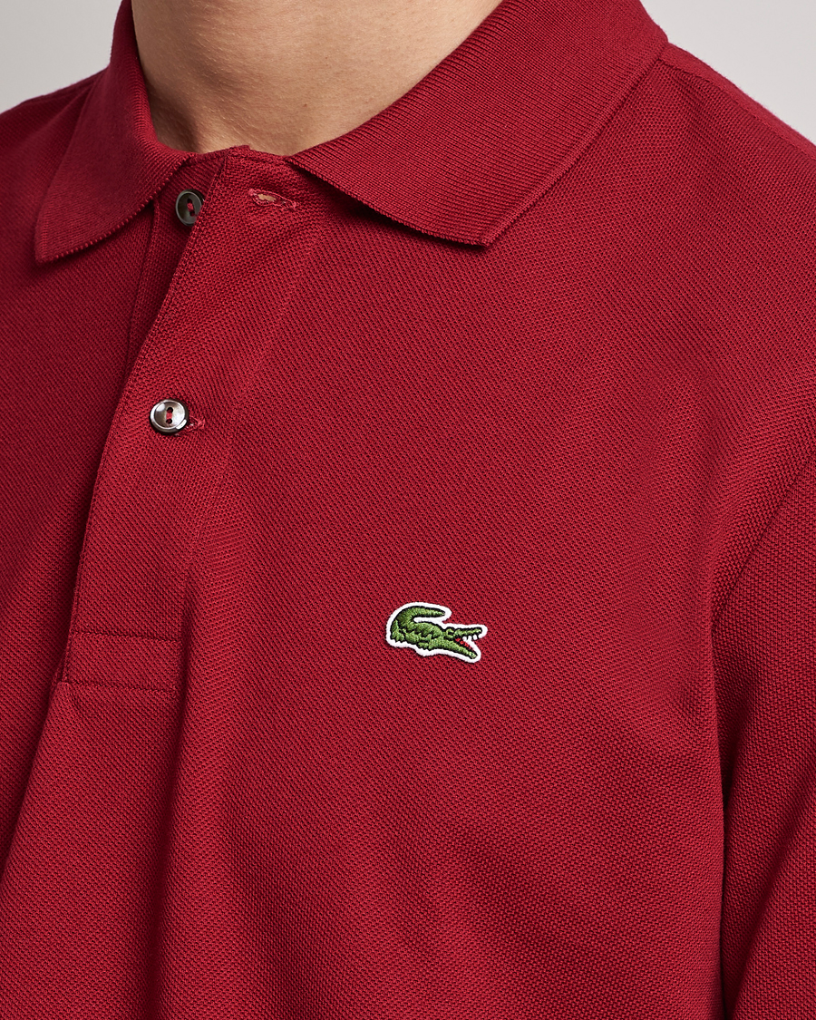 Men | Polo Shirts | Lacoste | Original Long Sleeve Polo Piké Bordeaux