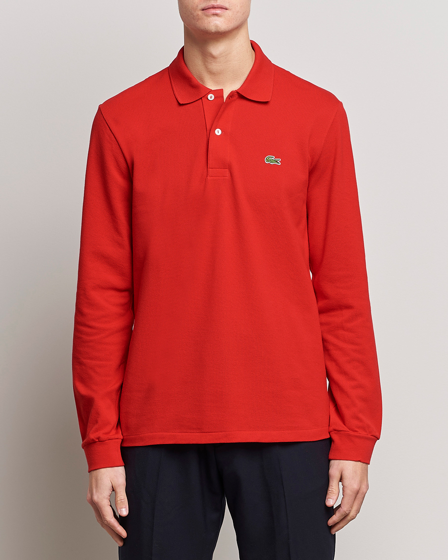 lacoste red long sleeve