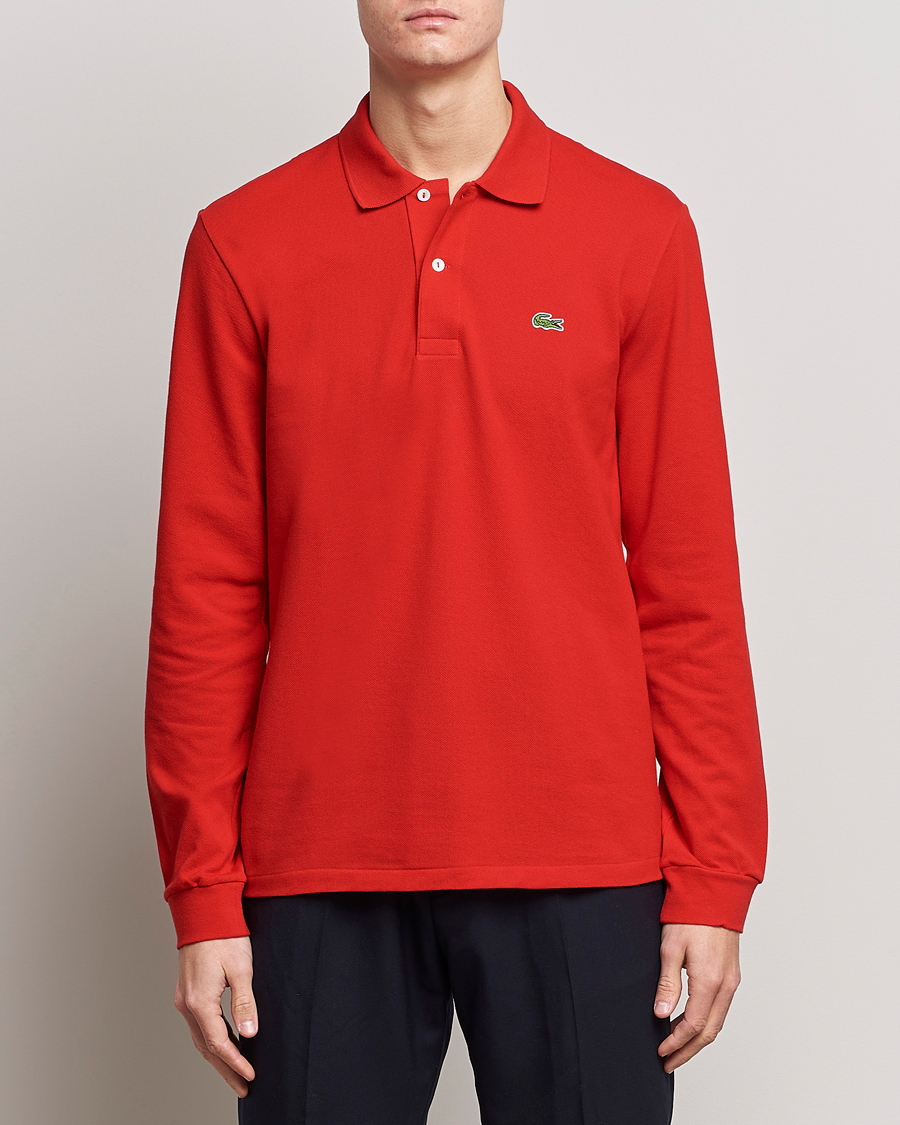 Men | Polo Shirts | Lacoste | Long Sleeve Polo Red
