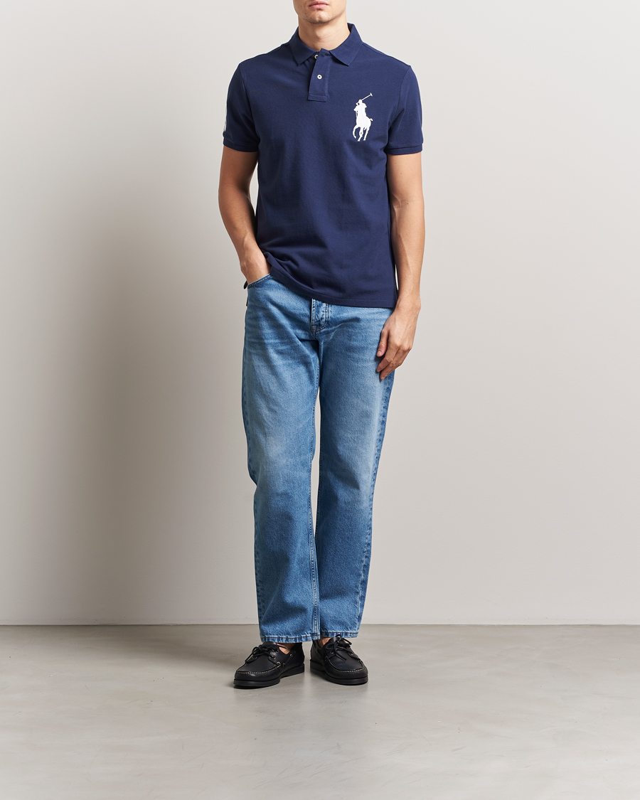 Men | Polo Shirts | Polo Ralph Lauren | Custom Fit Big Pony Polo Newport Navy
