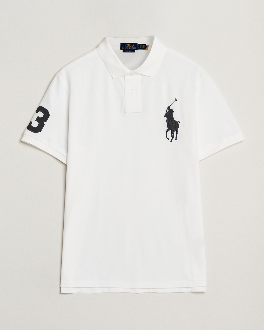 Men | Polo Shirts | Polo Ralph Lauren | Custom Fit Big Pony Polo White