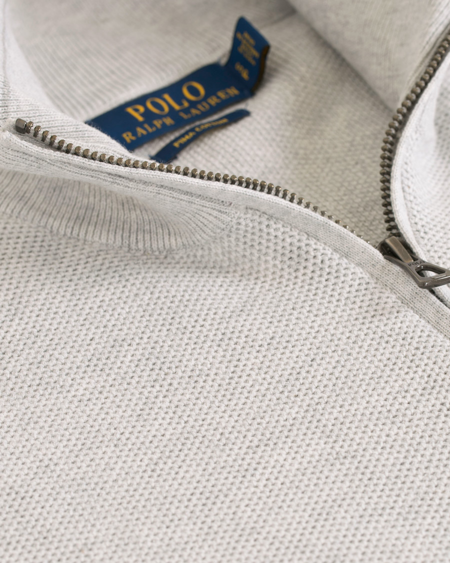 Men | Sweaters & Knitwear | Polo Ralph Lauren | Texture Half Zip Lawrence Grey Heather