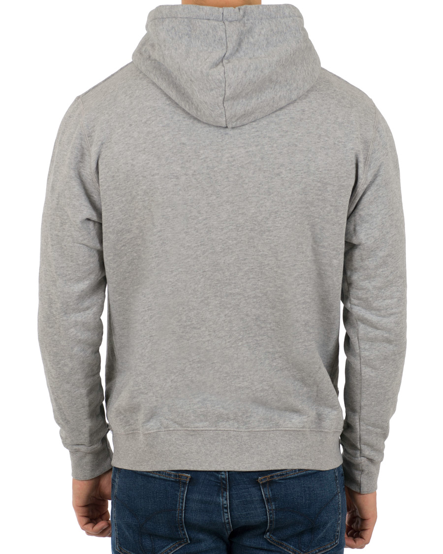 Men | Sweaters & Knitwear | Sunspel | Loopback Hoodie Light Grey