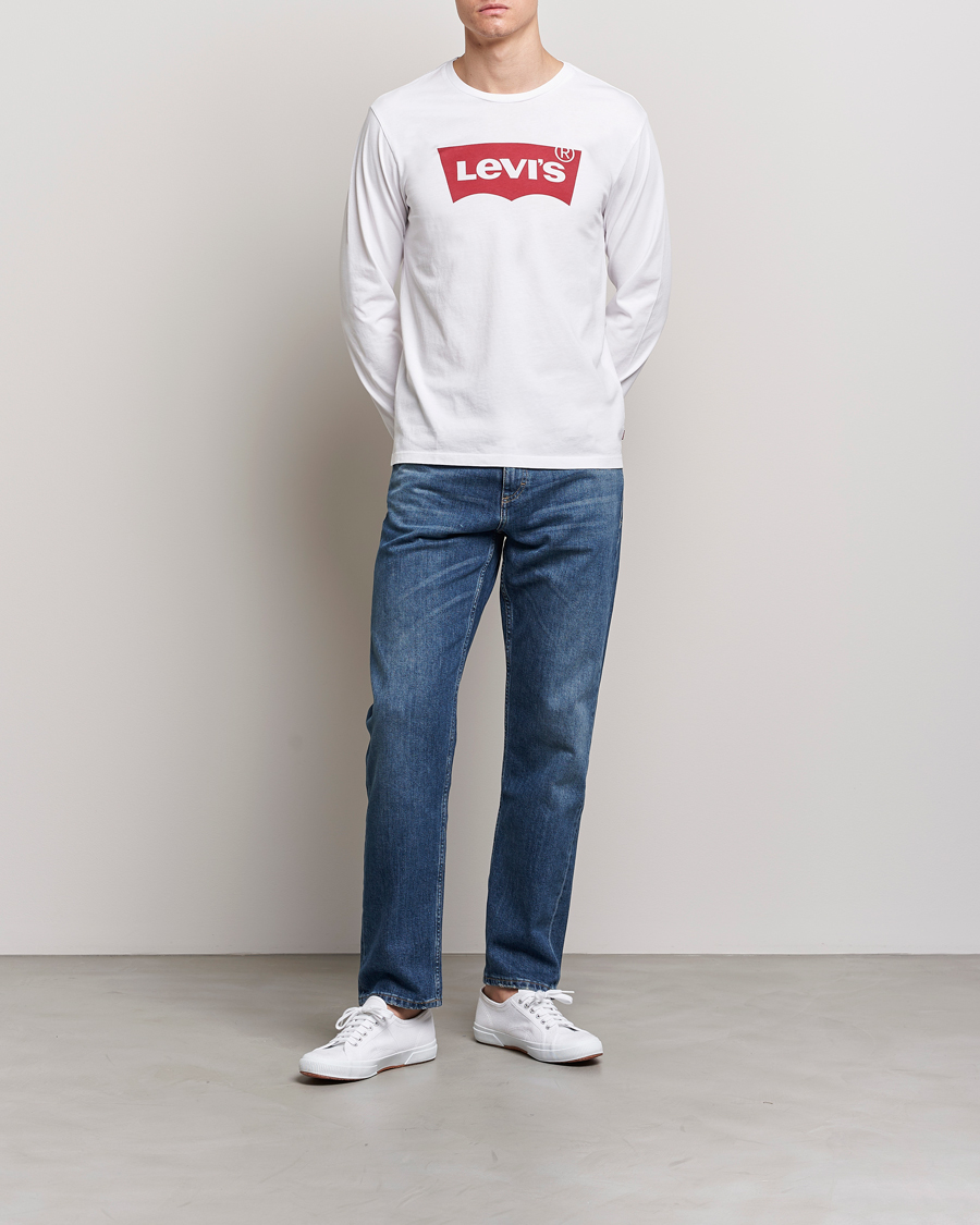 Men | T-Shirts | Levi's | Logo Long Sleeve T-Shirt White