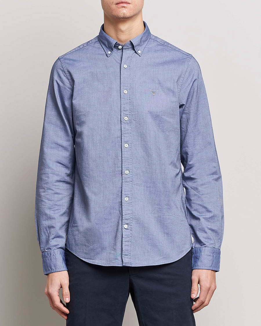 Men | Shirts | GANT | Slim Fit Oxford Shirt Persian Blue