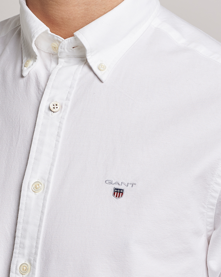Men | Shirts | GANT | Slim Fit Oxford Shirt White