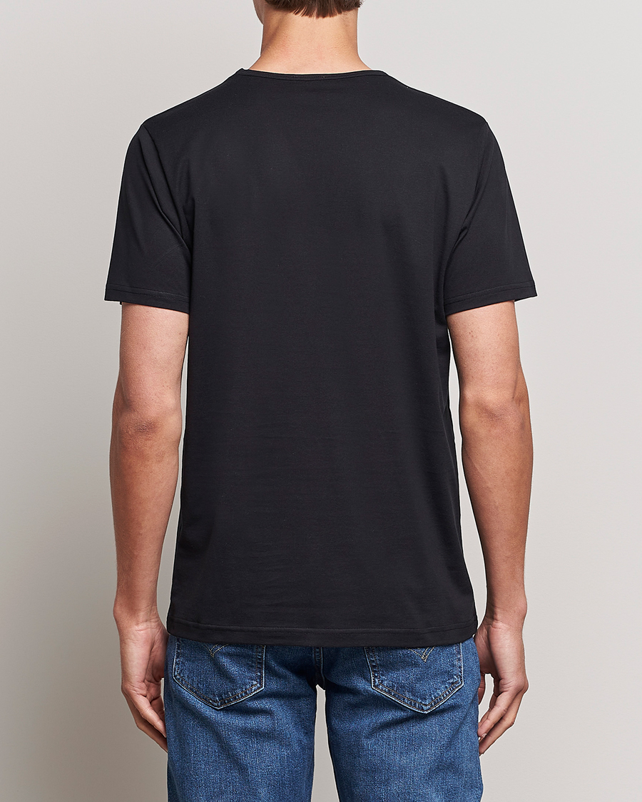 Men | T-Shirts | Sunspel | Superfine Cotton Crew Neck T-Shirt Black
