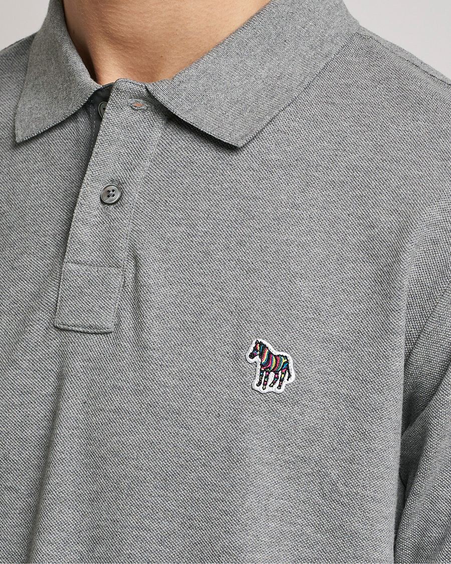 Men | Polo Shirts | PS Paul Smith | Regular Fit Zebra Polo Grey Melange