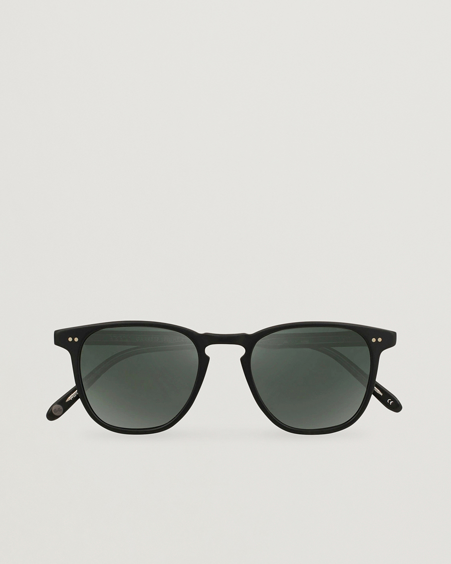 Men | Sunglasses | Garrett Leight | Brooks 47 Sunglasses Matte Black/Blue Smoke Polarized