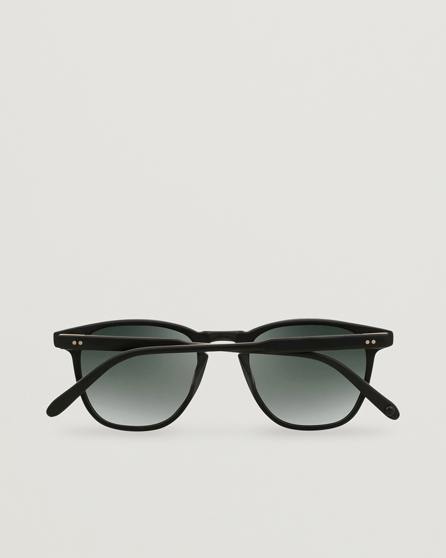 Men | Sunglasses | Garrett Leight | Brooks 47 Sunglasses Matte Black/Blue Smoke Polarized