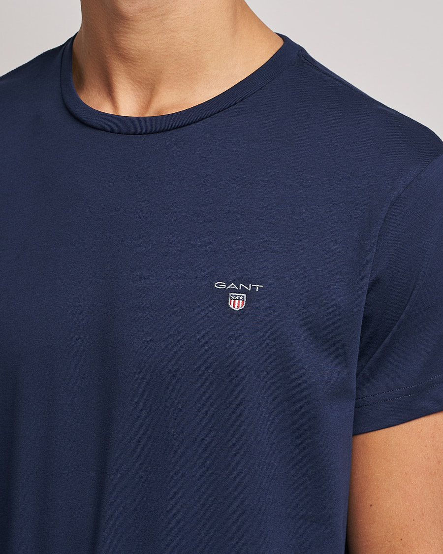 Men | T-Shirts | GANT | The Original Solid Tee Evening Blue