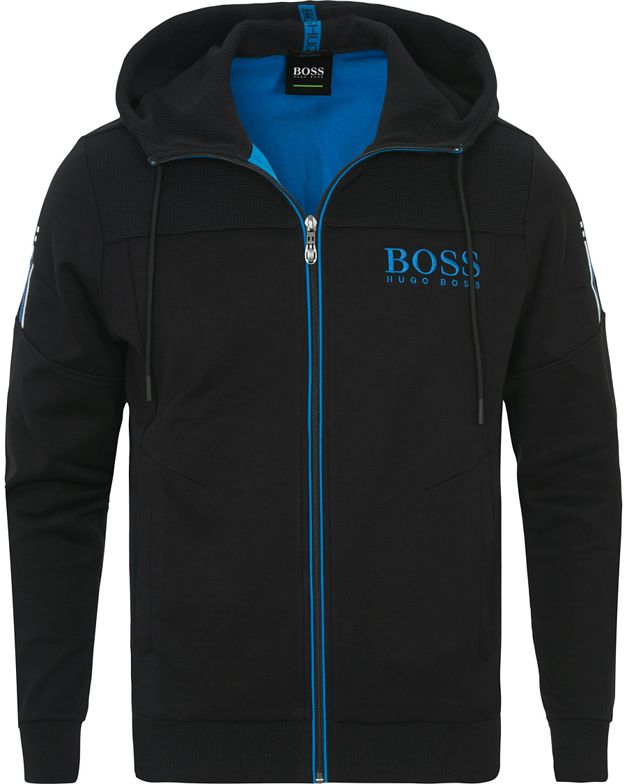 boss hugo boss full zip hoodie black