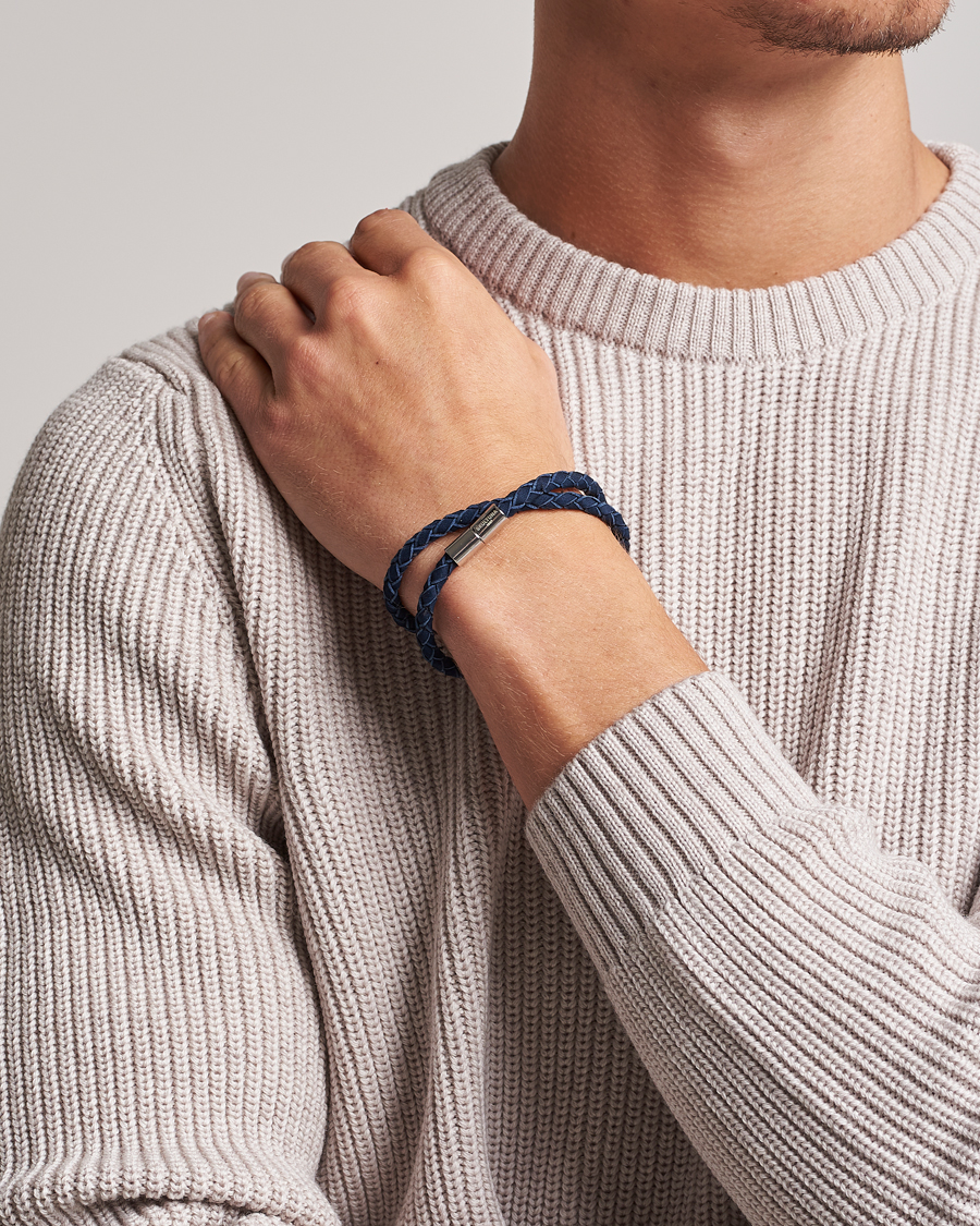 Men | Jewellery | Skultuna | The Suede Bracelet Blue