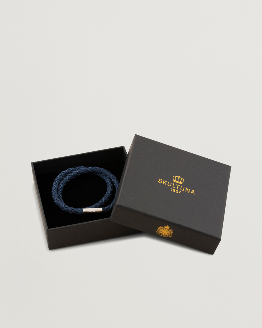 Men | Jewellery | Skultuna | The Suede Bracelet Blue